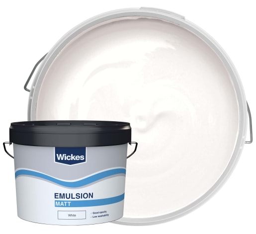 Wickes Matt Emulsion - White 10L