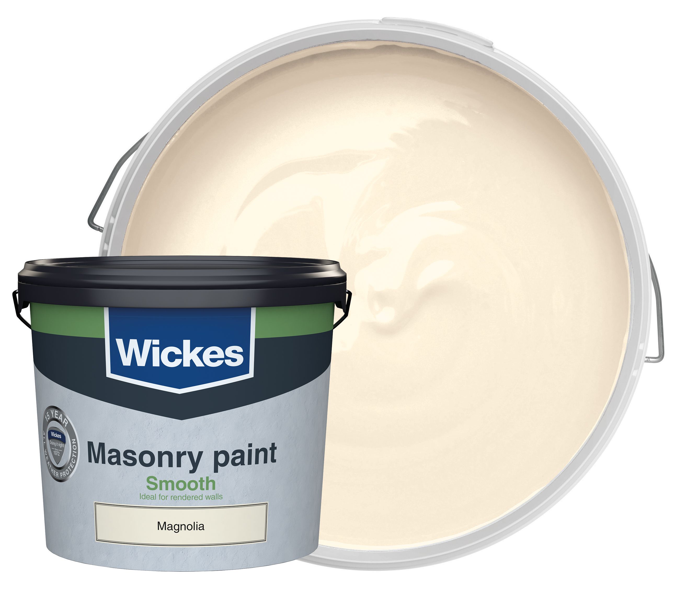 Wickes Smooth Masonry Paint - Magnolia - 5L