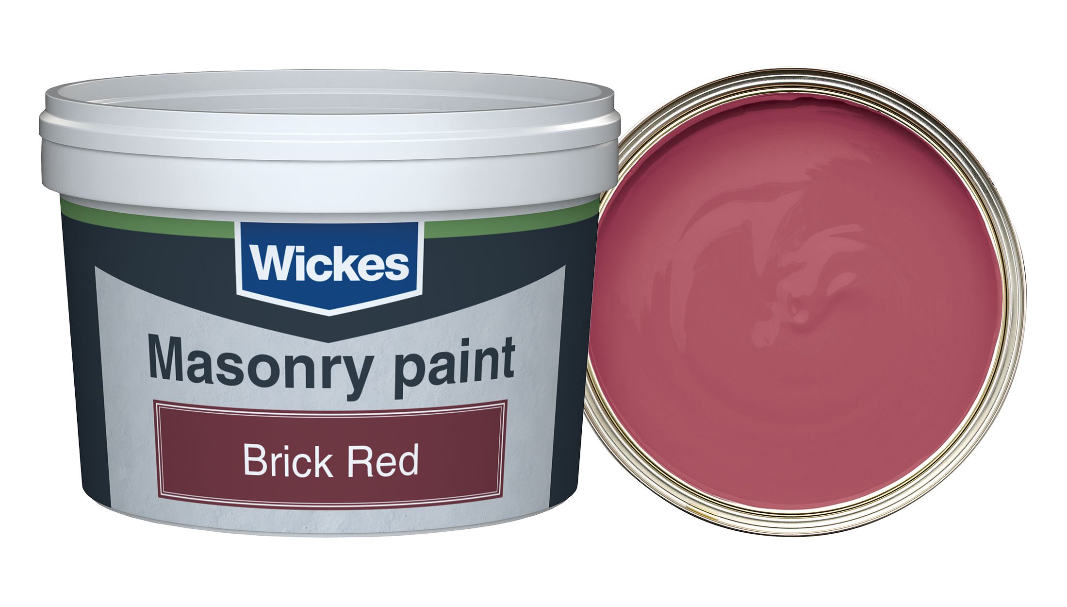 Wickes Smooth Masonry Paint - Brick Red - 250ml