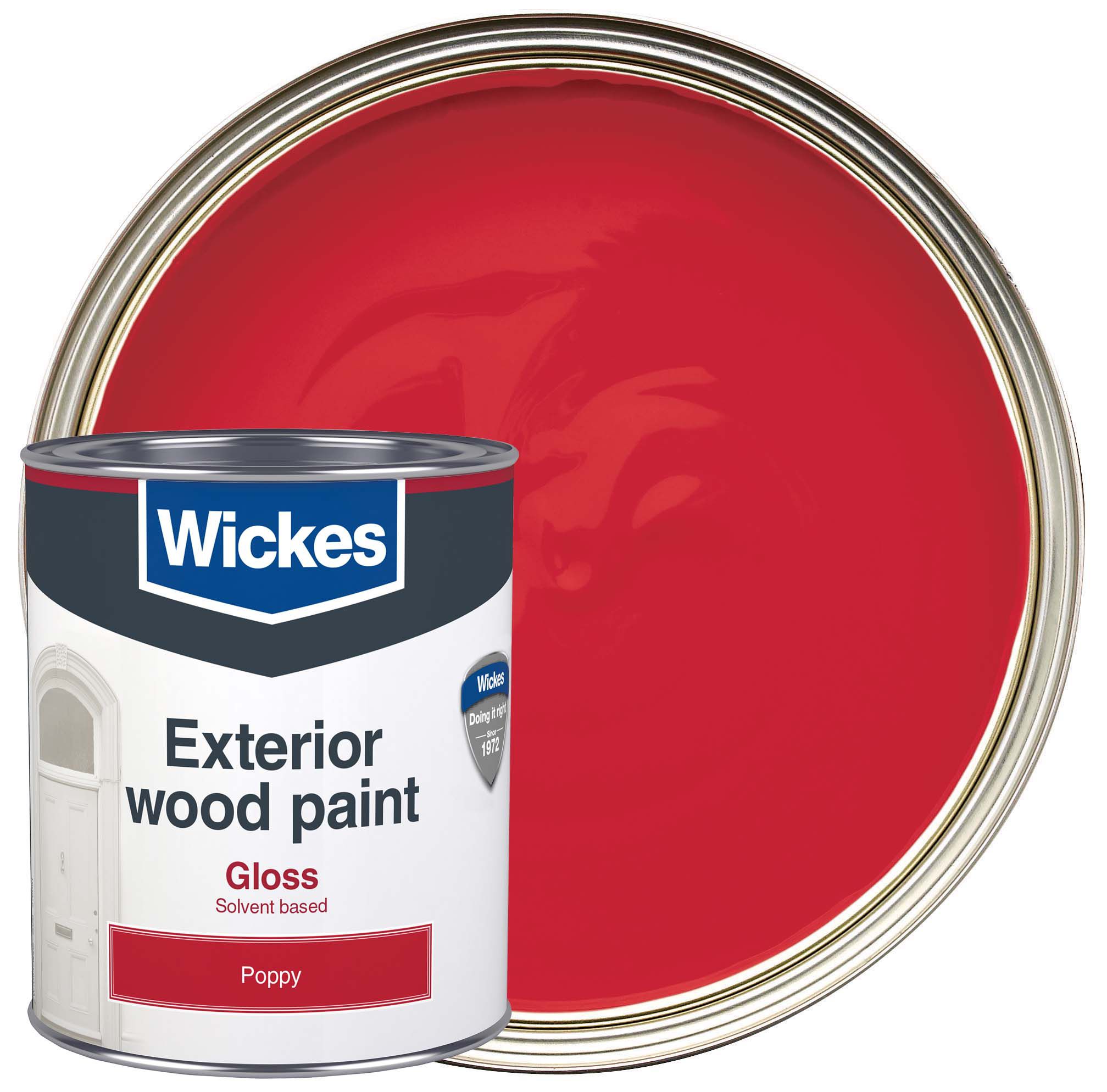 Image of Wickes Exterior Gloss Poppy 750ml