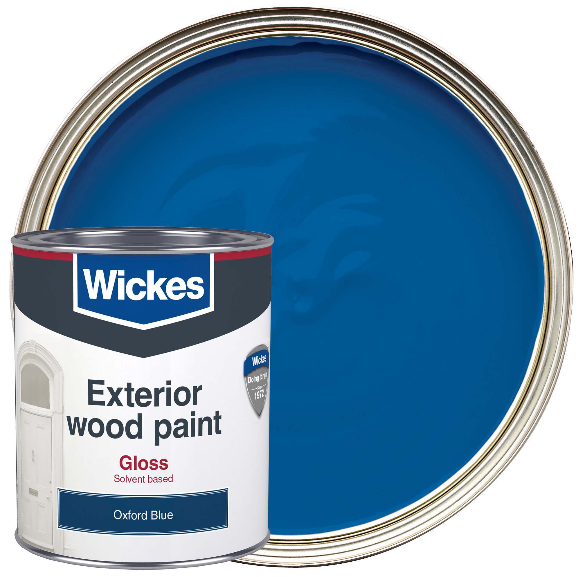 Image of Wickes Exterior Gloss Oxford Blue 750ml