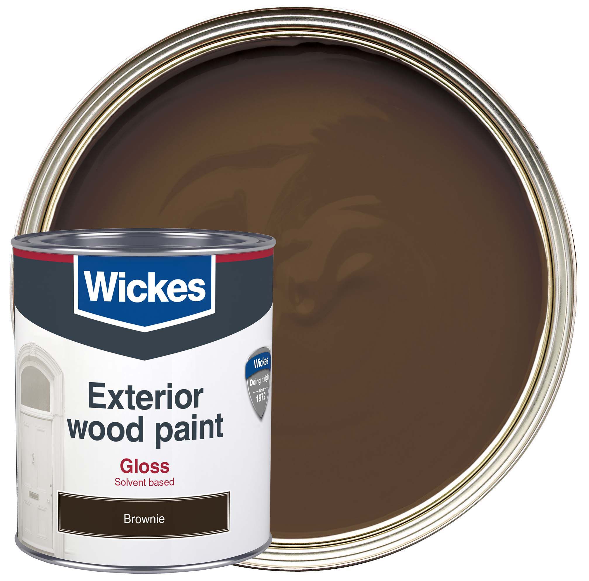 Image of Wickes Exterior Gloss Brownie 750ml