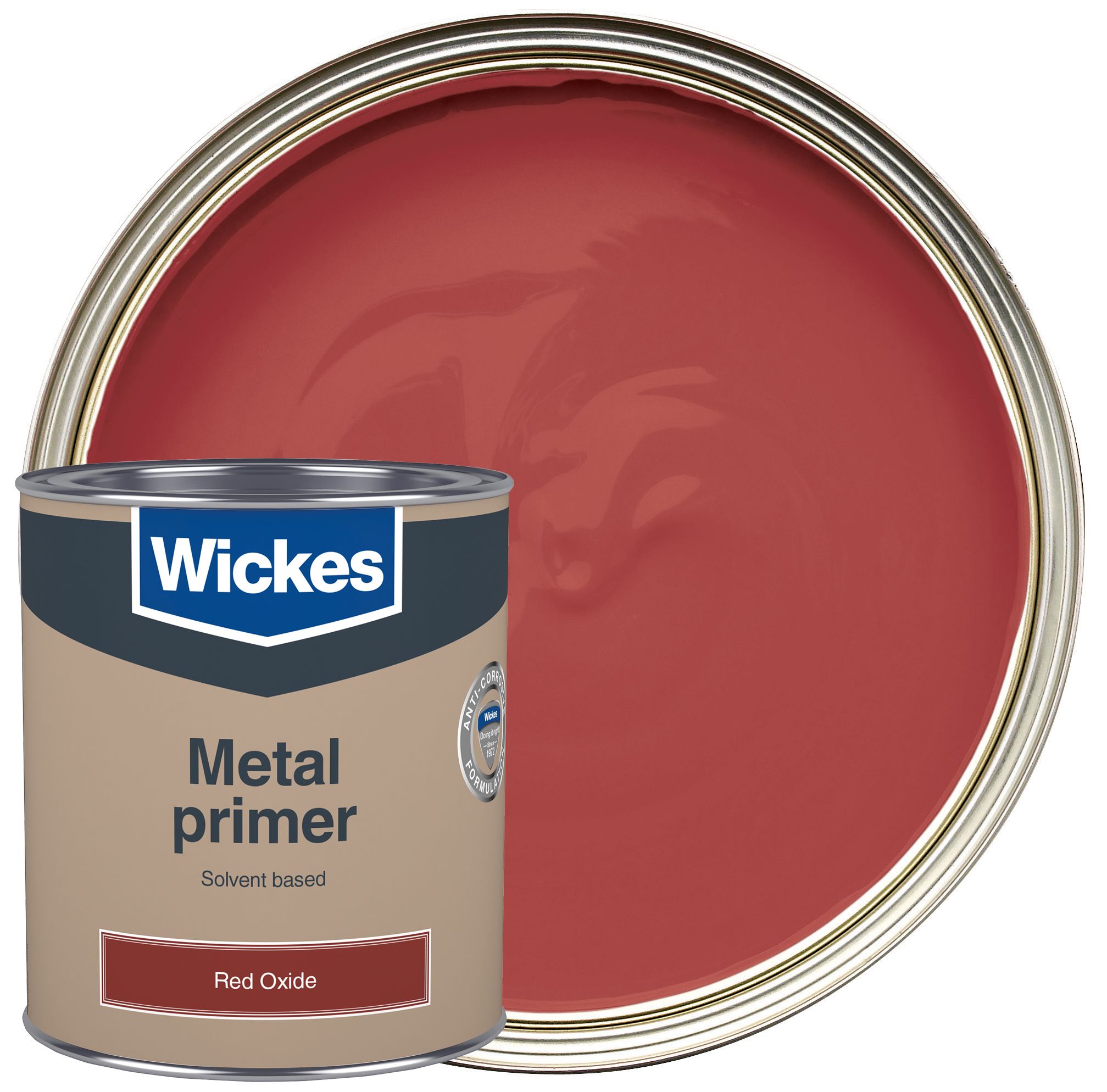 Image of Wickes Metal Primer - Red Oxide - 750ml