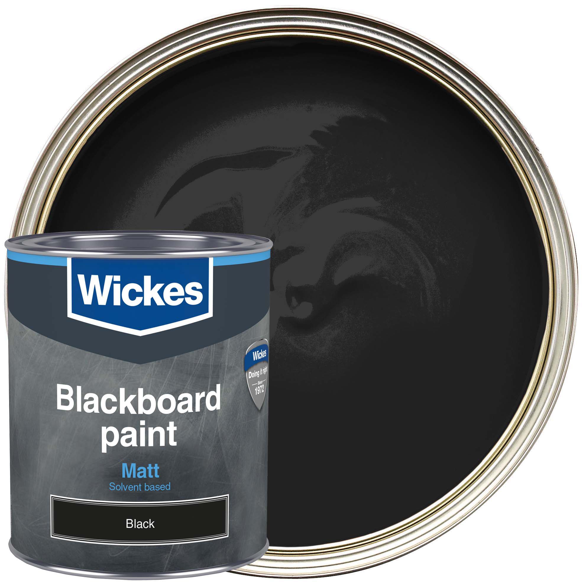 Image of Wickes Blackboard Matt Paint - Matt Black - 750ml
