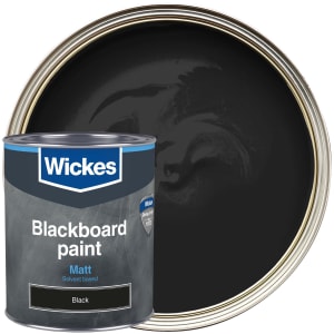 Wickes Blackboard Paint Matt Black 750ml
