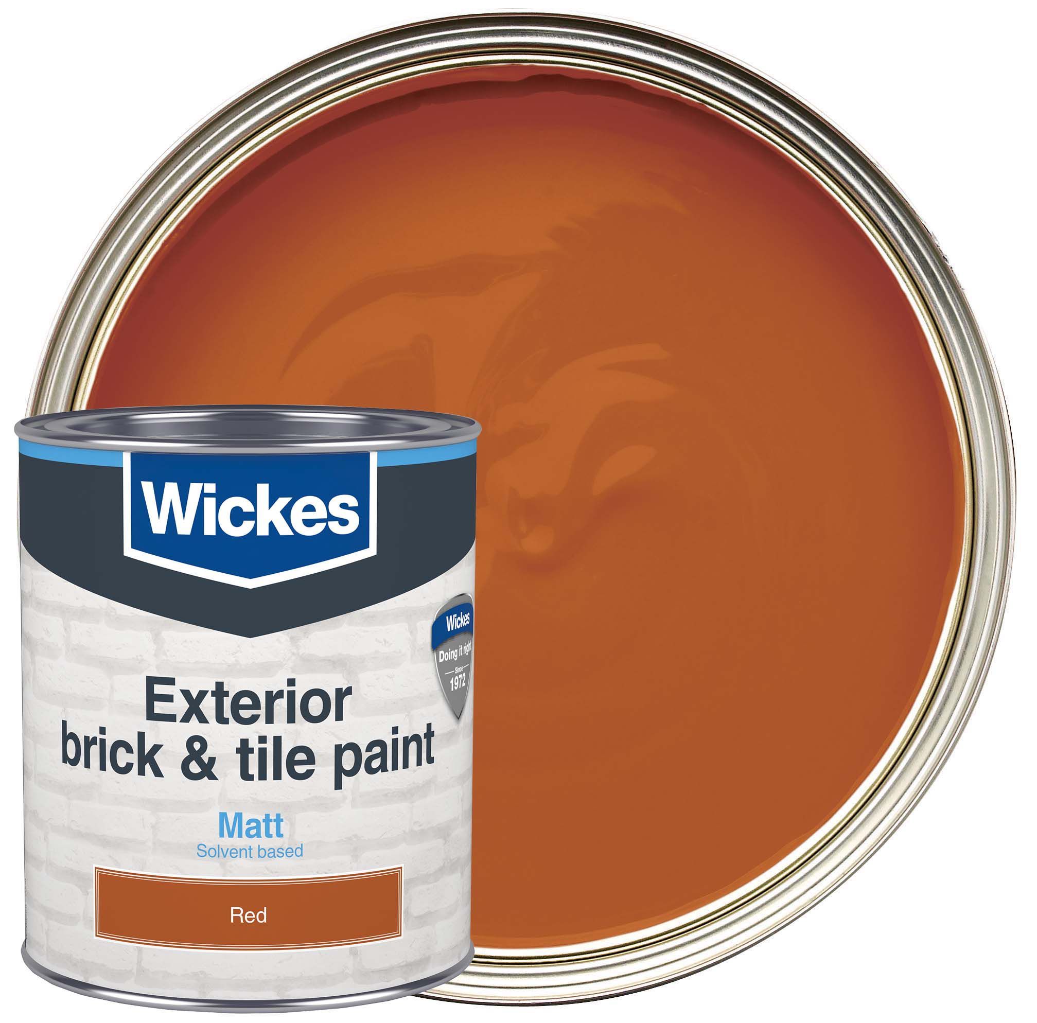 Image of Wickes Brick & Tile Matt Paint - Red - 750ml