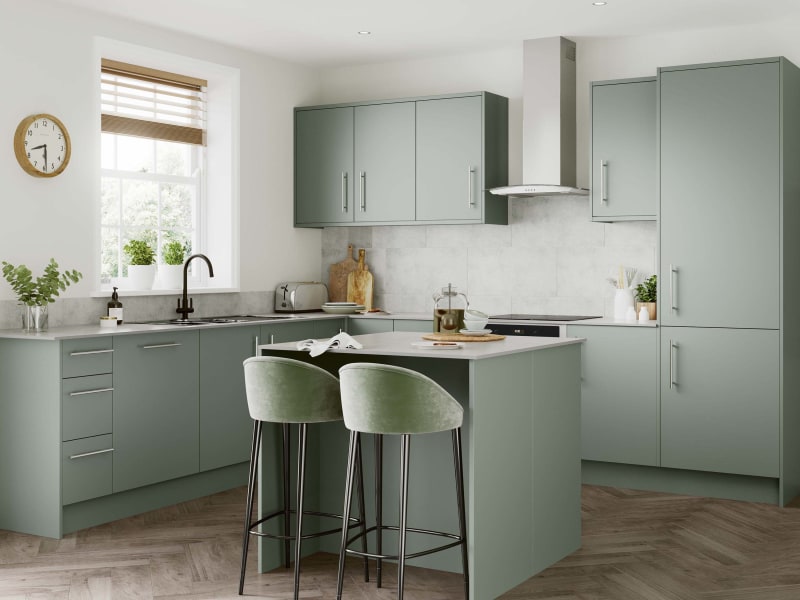 Greenwich Reed Green Kitchen, Fitted Kitchens
