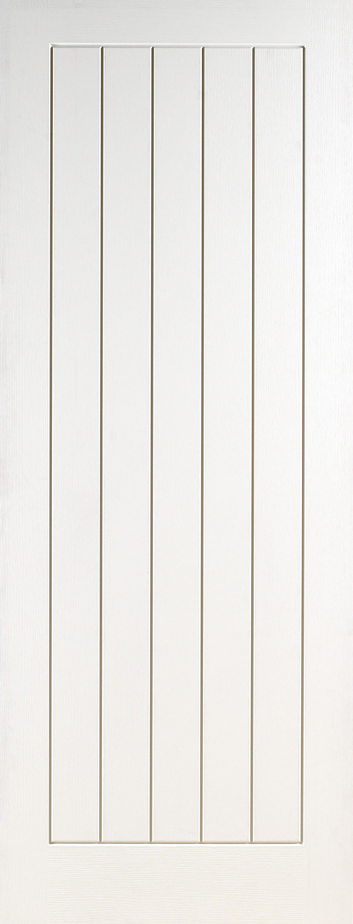 Wickes Geneva White Grained Moulded Fully Finished Cottage Internal Door - 1981 x 762mm