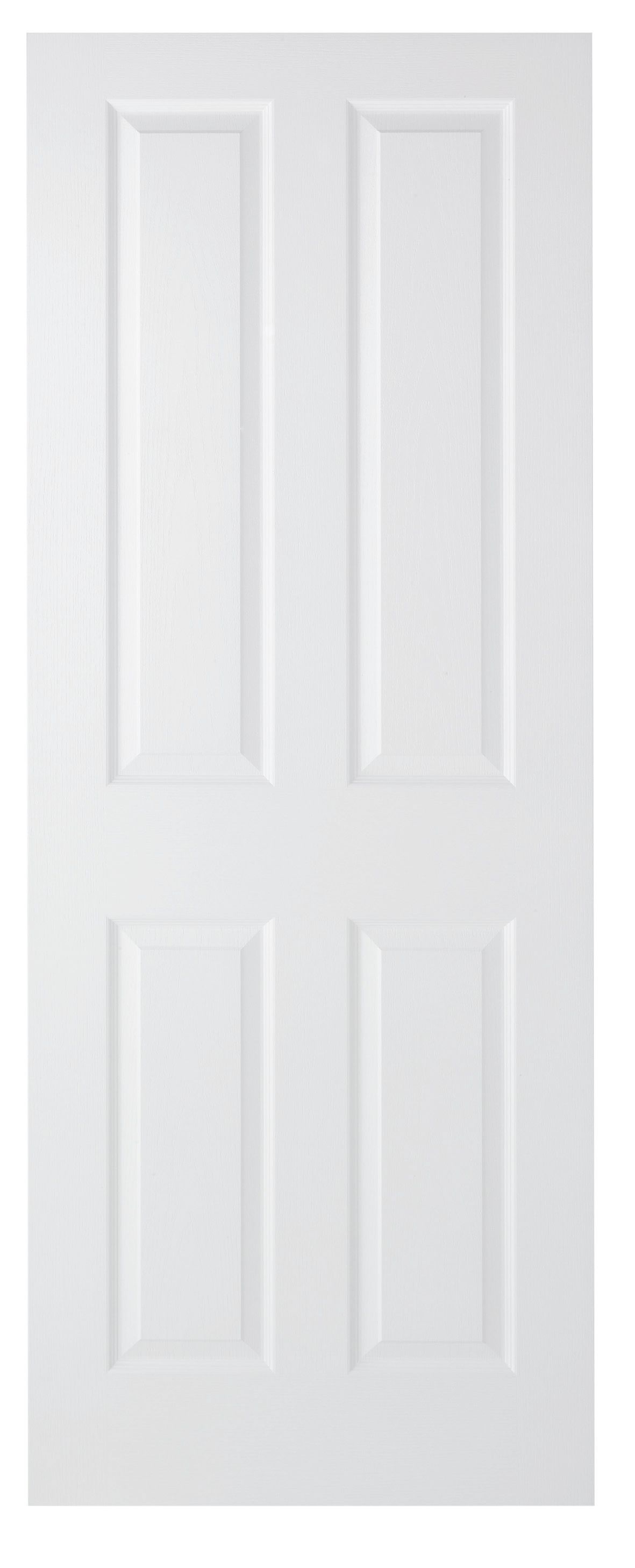 Wickes Chester White Grained Moulded Fully Finished 4 Panel Internal Door - 1981 x 838mm
