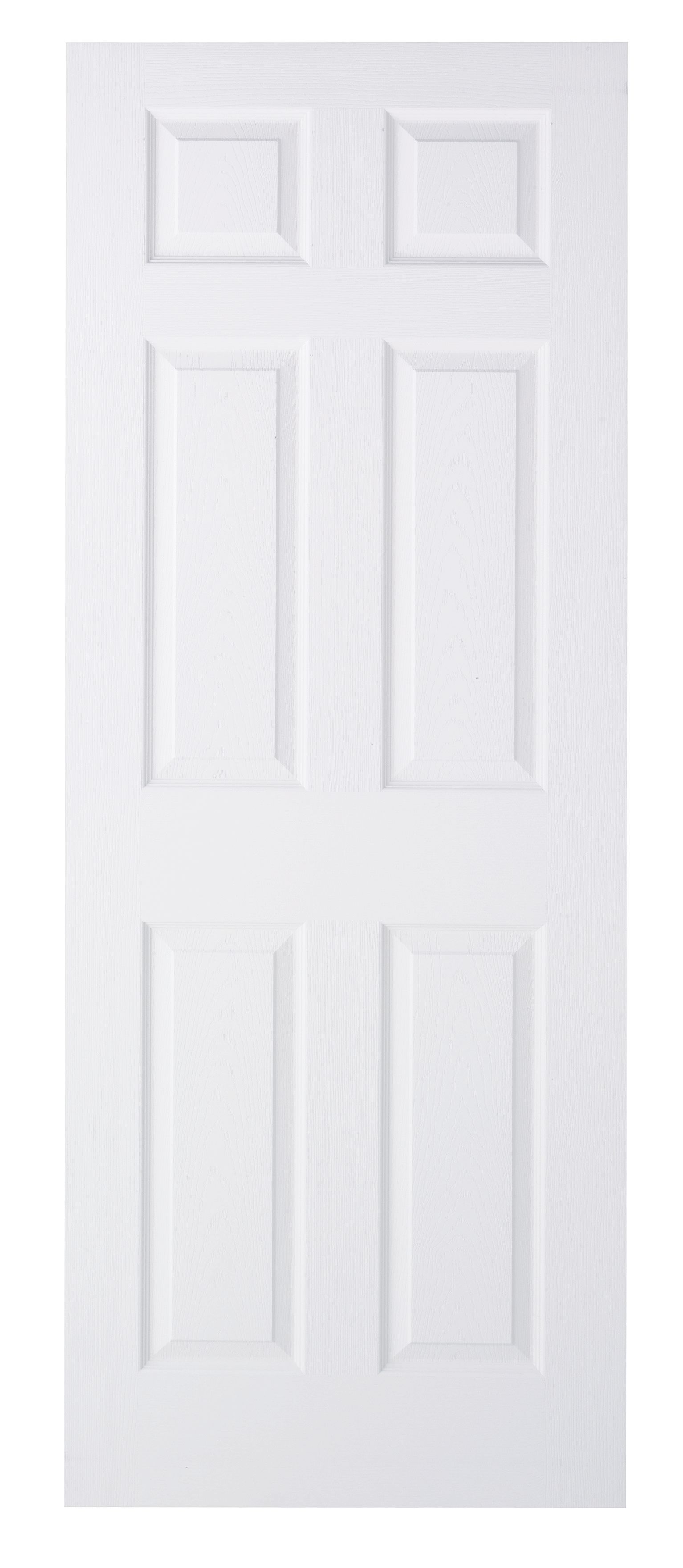 Wickes Lincoln White Grained Moulded 6 Panel Internal