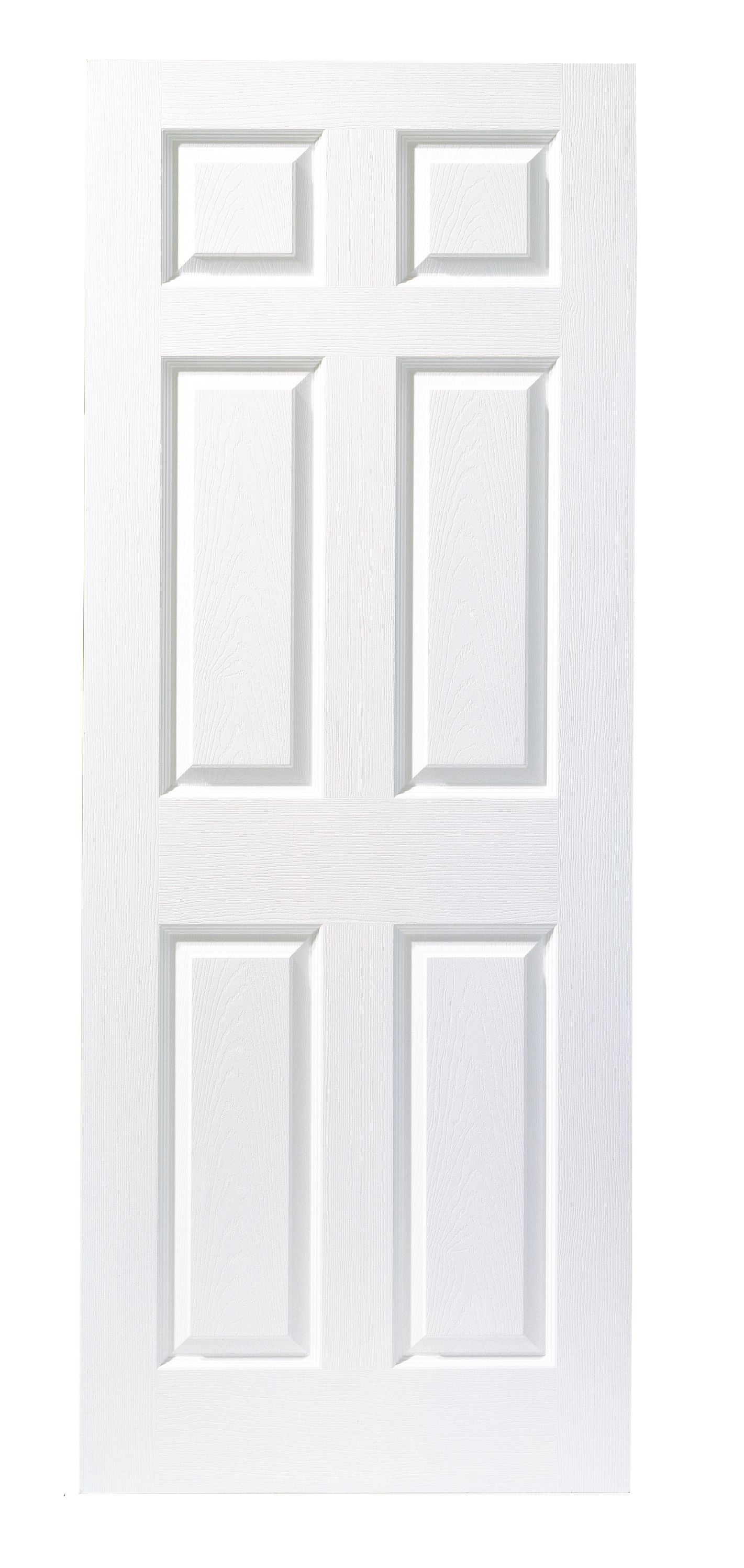 Wickes Lincoln White Grained Moulded 6 Panel FD30 Internal Fire Door - 1981  x 686mm
