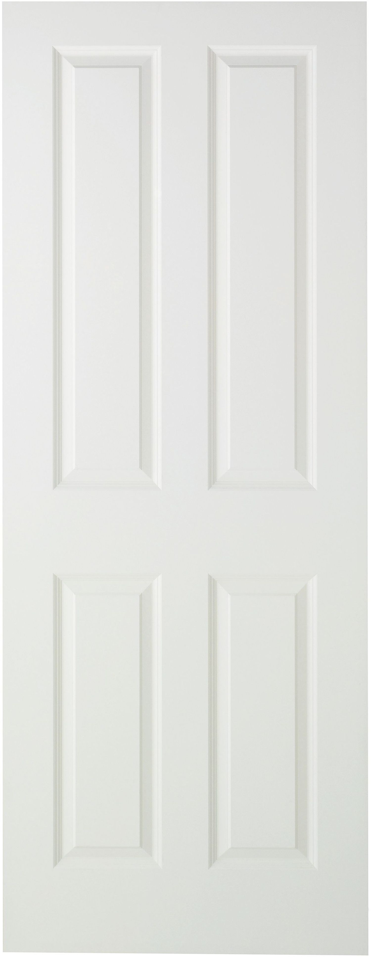 Image of Wickes Chester White Smooth Moulded 4 Panel FD30 Internal Fire Door - 1981 x 762mm
