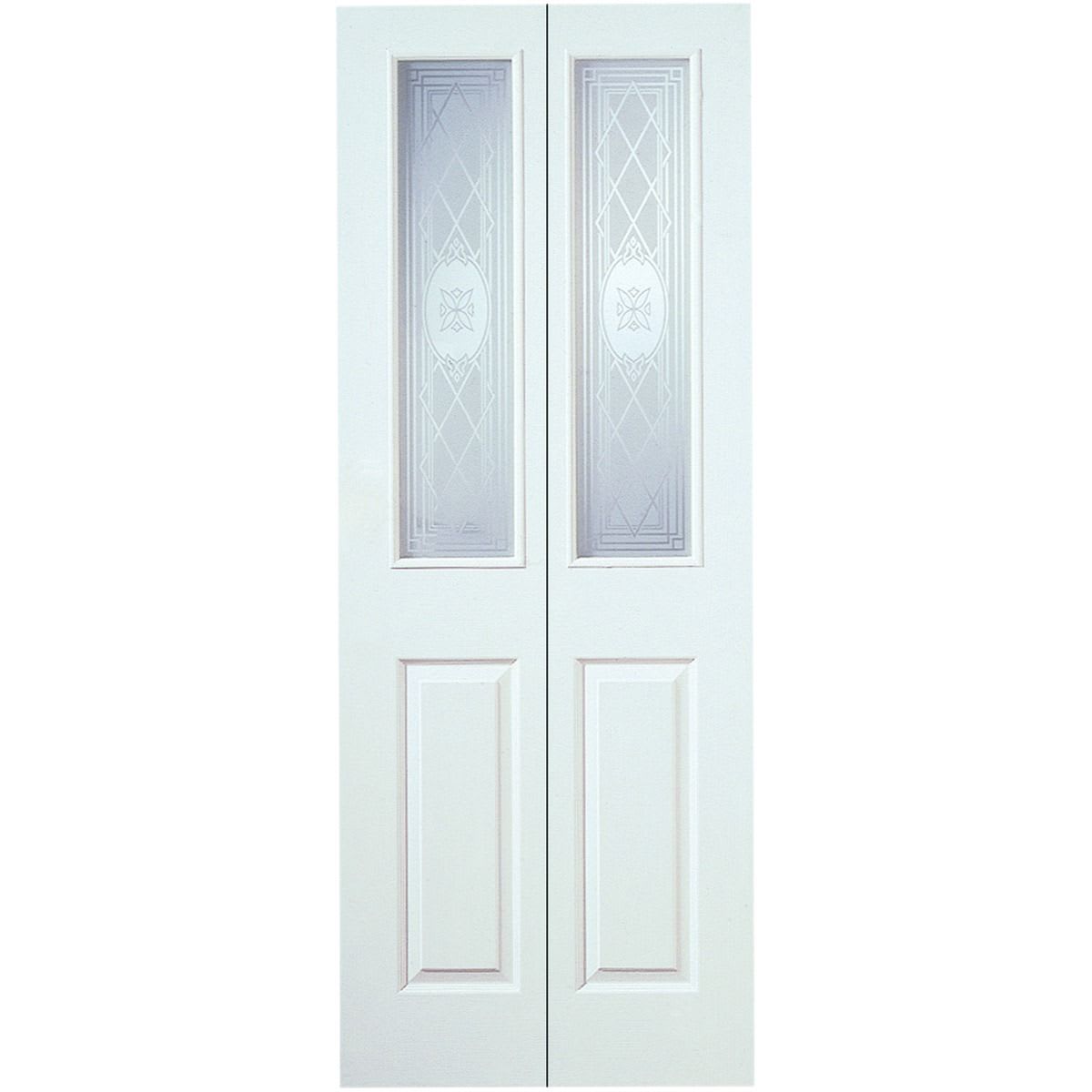 Wickes Chester White Grained Glazed Moulded 4 Panel