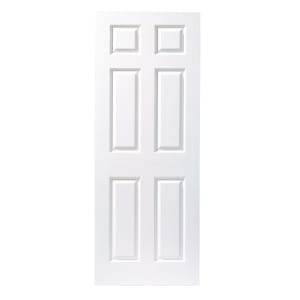 Wickes Lincoln White Grained Moulded 6 Panel Internal Door - 2032mm x 813mm