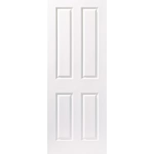 Image of Wickes Chester White Grained Moulded Fully Finished 4 Panel Internal Door - 1981 x 686mm