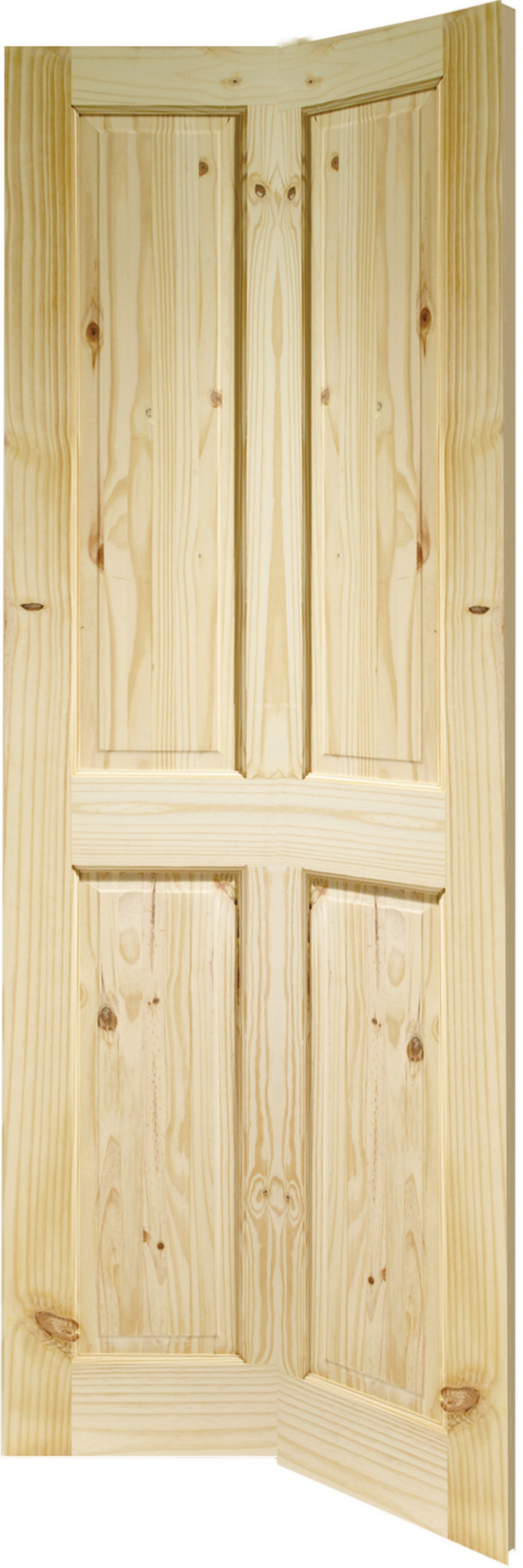 Image of Wickes Chester Knotty Pine 4 Panel Internal Bi-Fold Door - 1981 x 686mm