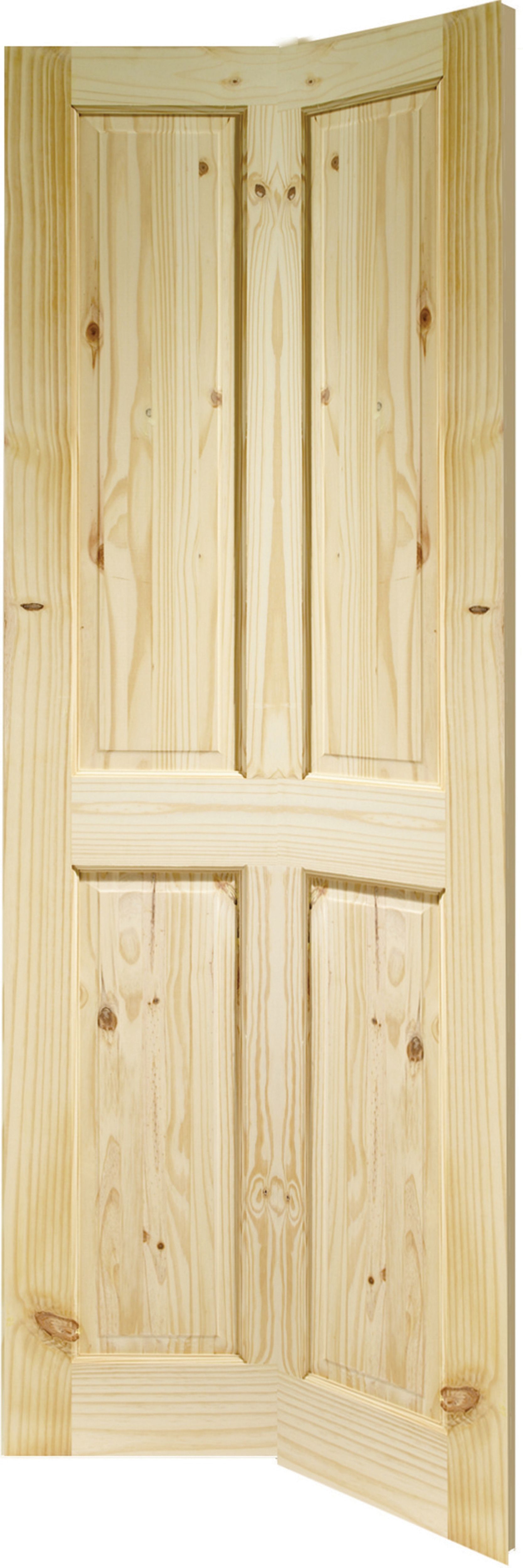 Wickes Chester Knotty Pine 4 Panel Internal Bi-Fold Door - 1981 x 686mm