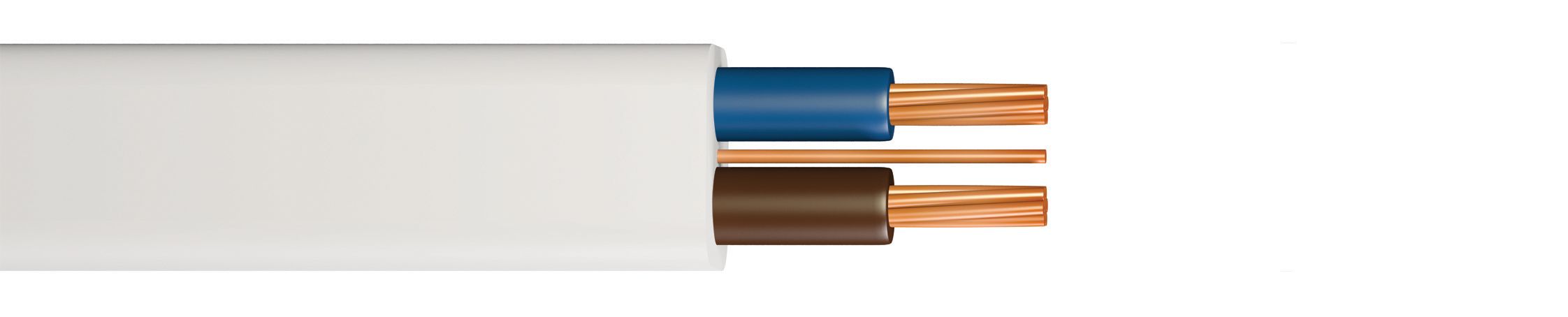 Image of Twin & Earth 6242B White Low Smoke Zero Halogen Cable - 1.5mm² - 50m