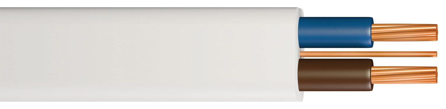 Image of Twin & Earth 6242B White Low Smoke Zero Halogen Cable - 1.5mm² - 50m