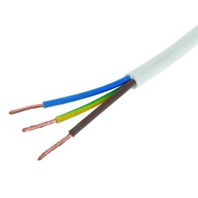Image of 3 Core 3093Y White Heat Resistant Flexible Cable - 2.5mm² - 5m