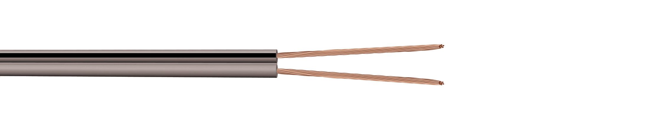 Image of 13 Strand Figure 8 Twin Grey & Black Speaker Wire - 0.2mm² - 100m