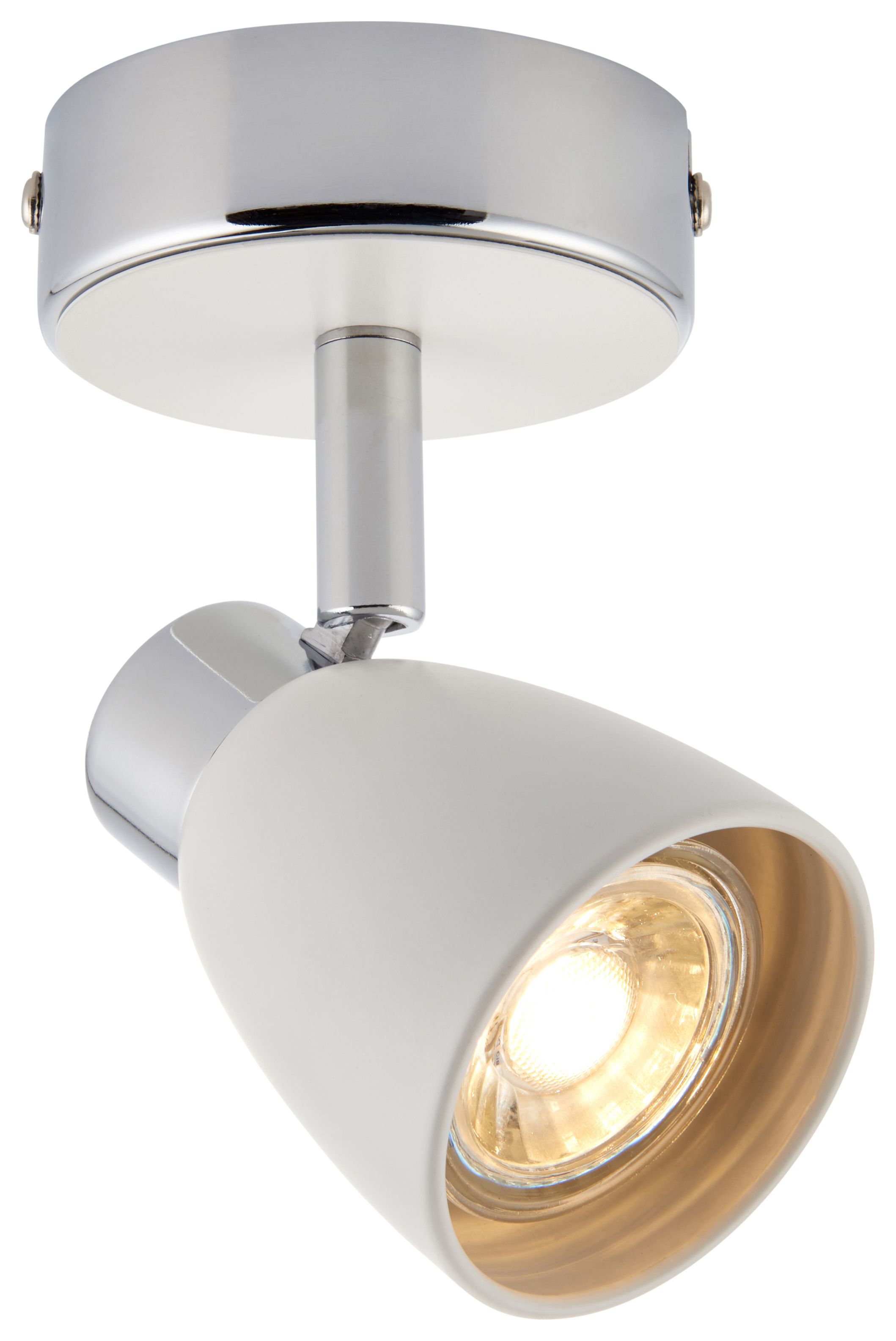 Image of Wickes Major LED White & Chrome Single Spot Light - 4.8W