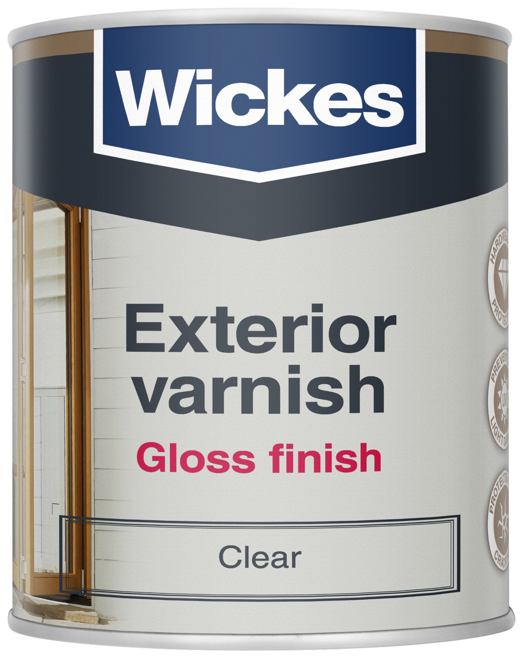 Image of Wickes Exterior Varnish - Clear Gloss 750ml