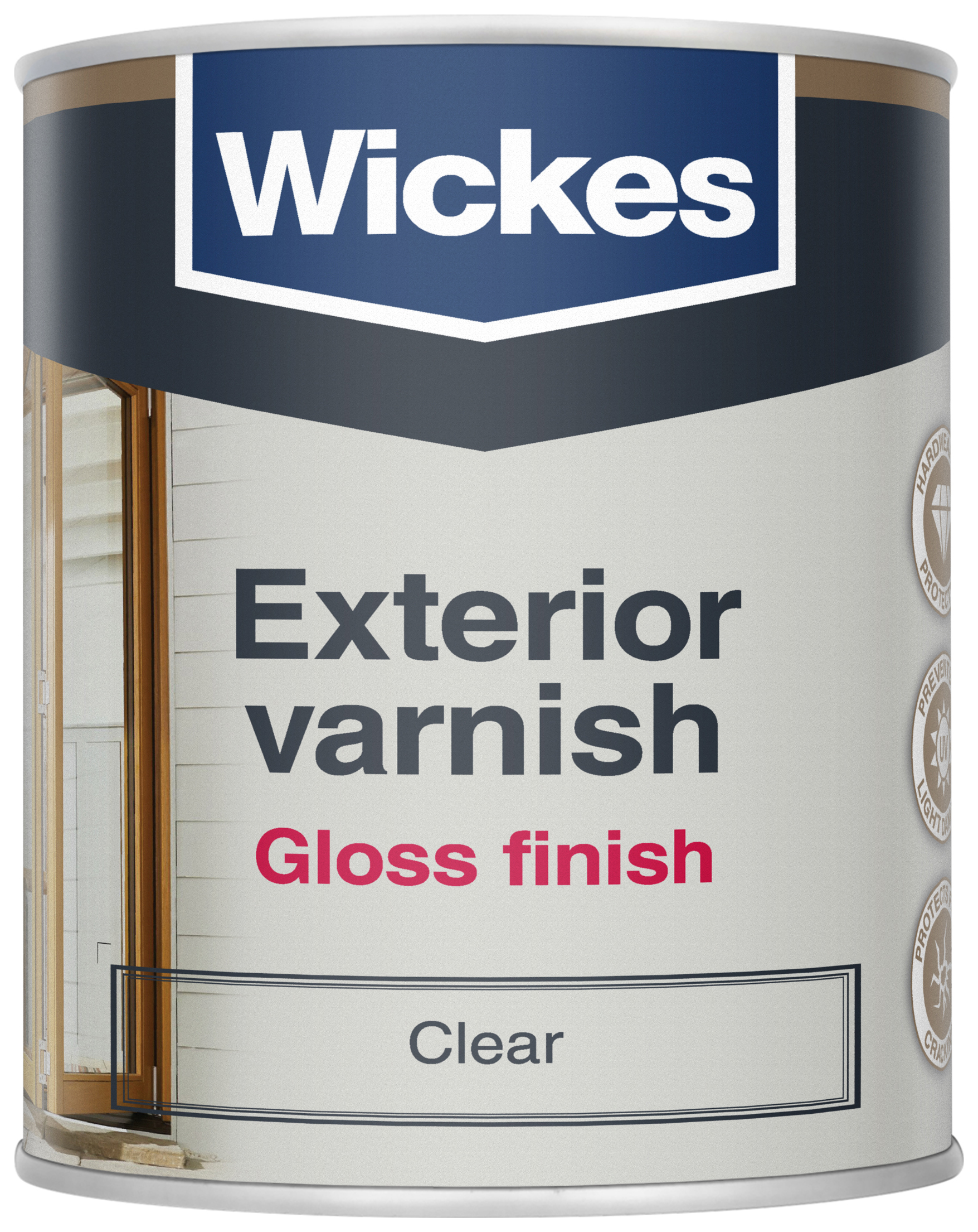 Wickes Exterior Gloss Varnish - Clear - 750ml