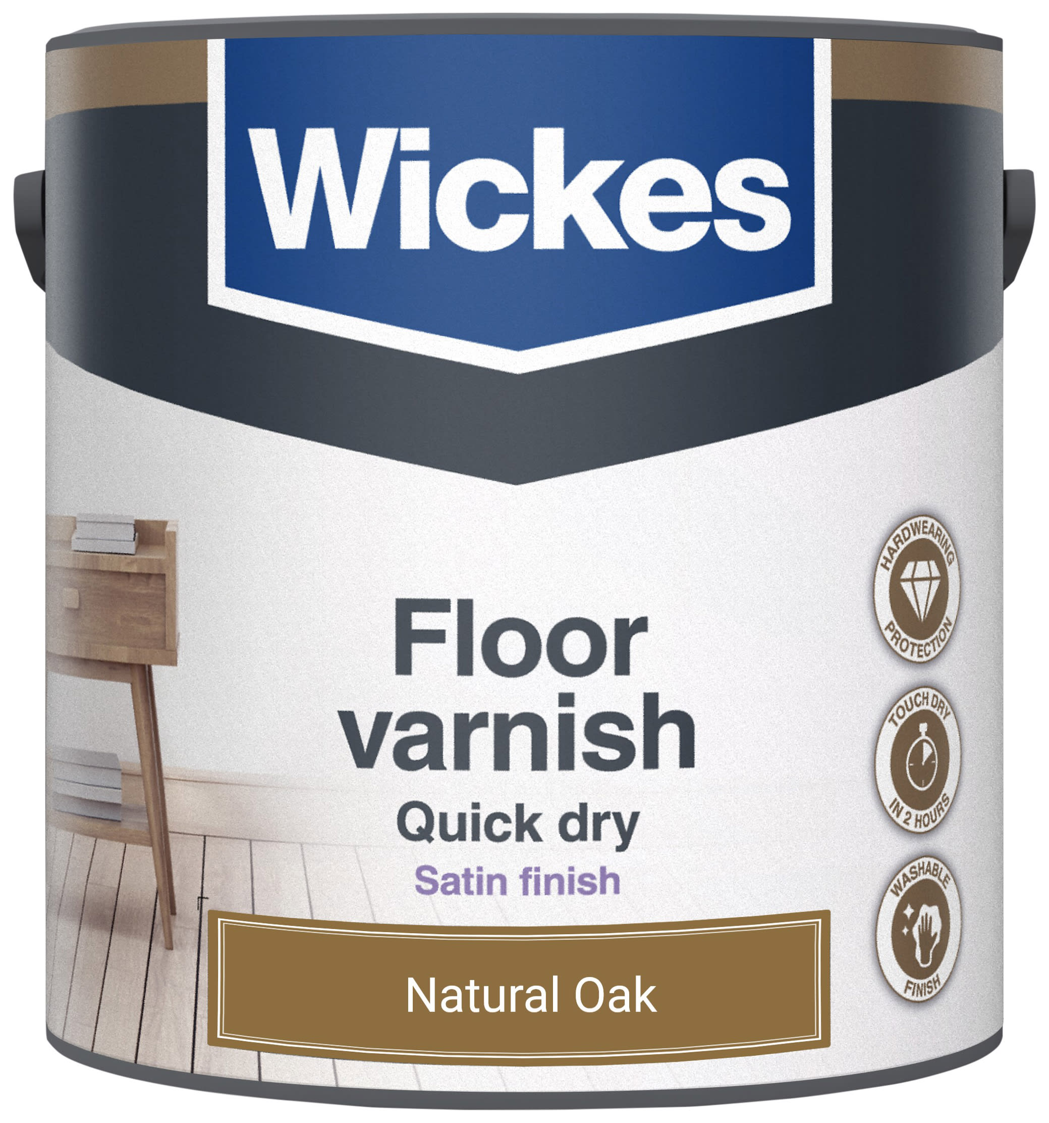 Wickes Floor Varnish Natural Oak 2.5L Wickes.co.uk