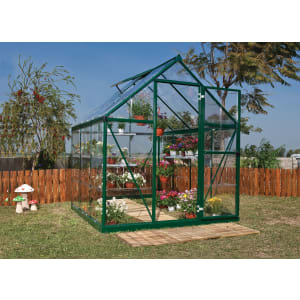 Palram Canopia 6 x 6ft Harmony Aluminium Apex Greenhouse with Clear Polycarbonate Panels