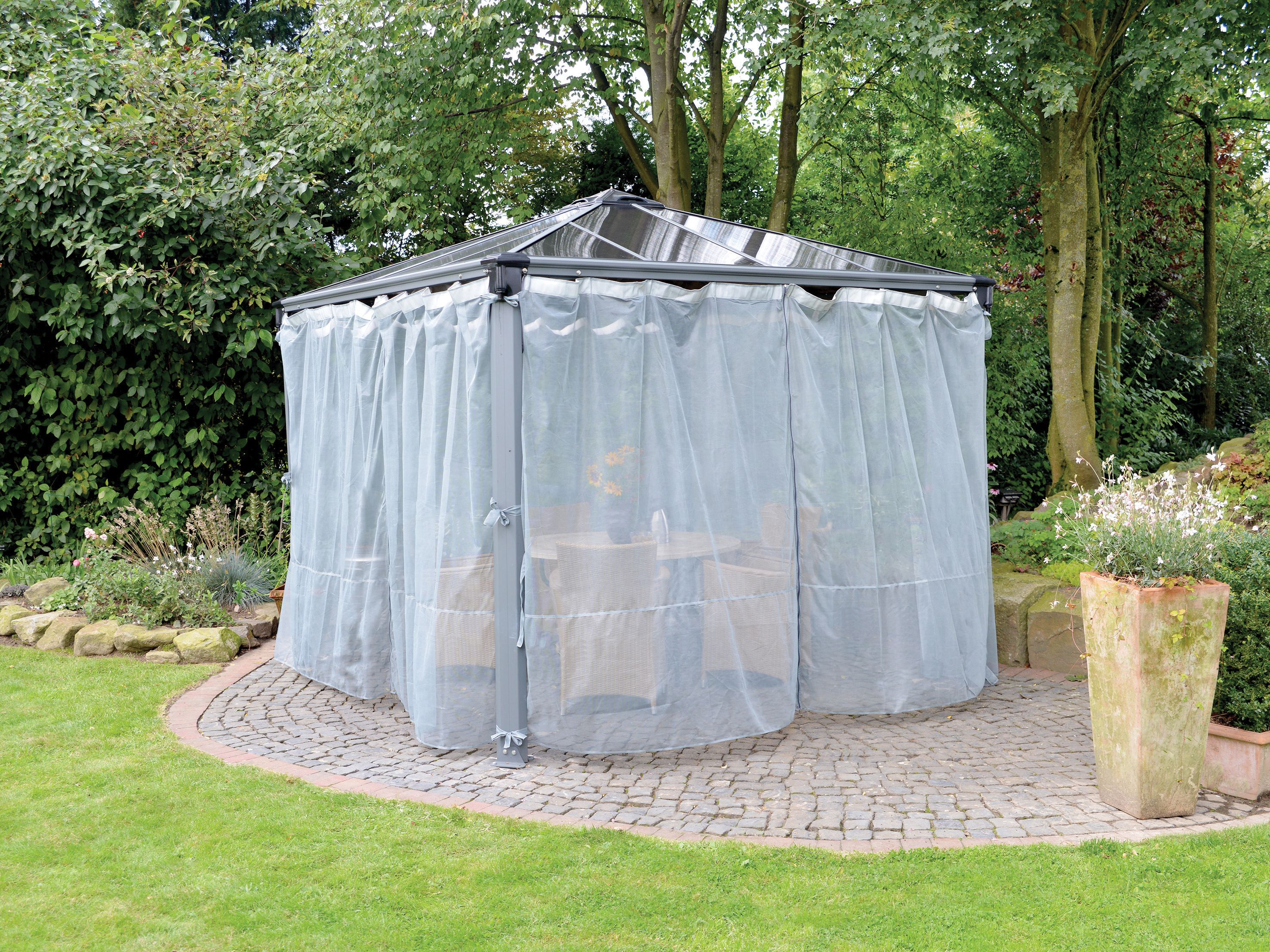 Palram Canopia Palermo Polyester Gazebo Netting White - Pack of 2 (4 Pieces)