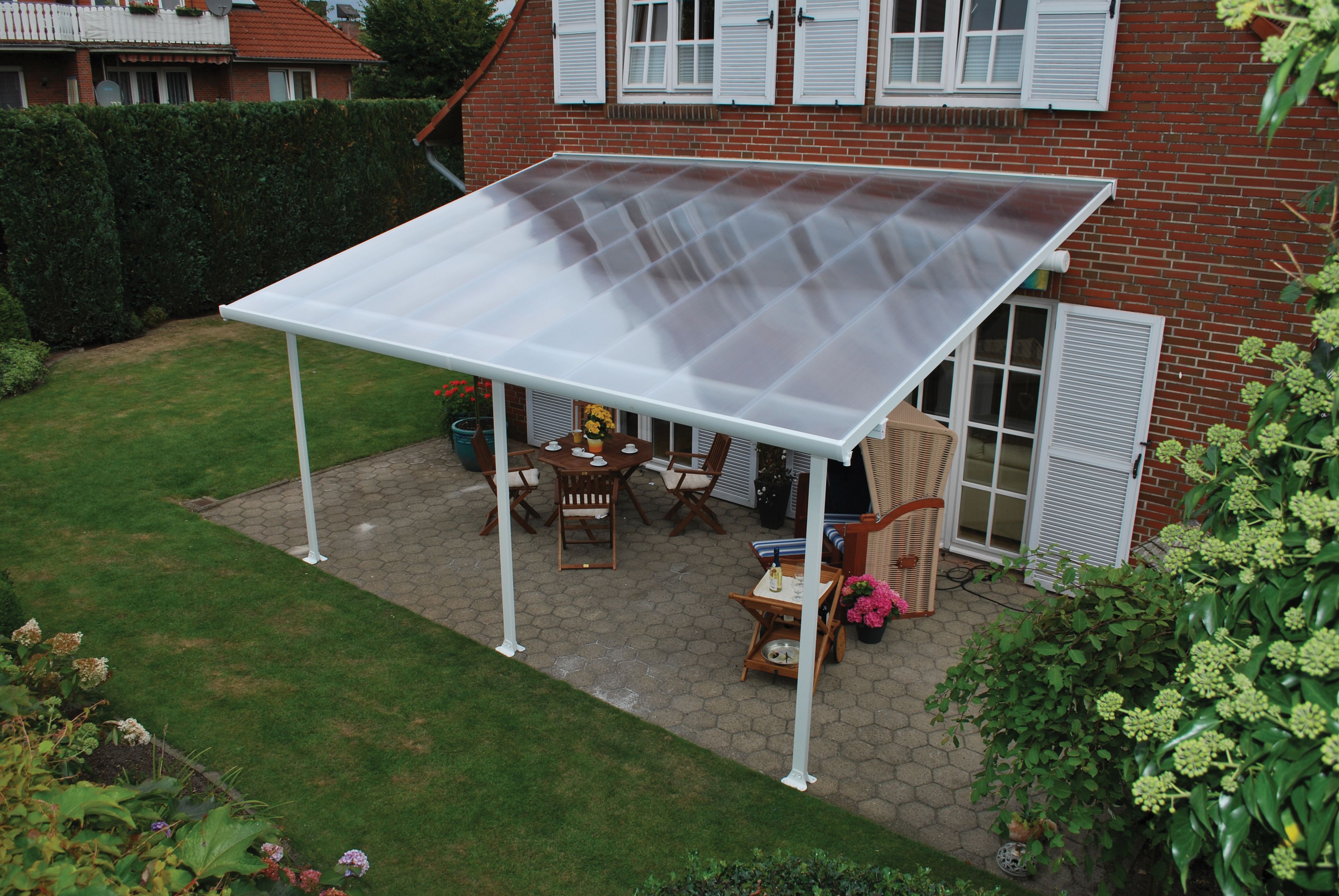 Palram Canopia Feria Polycarbonate Patio Canopy White - 2950 x 5460 mm