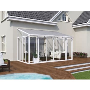 Palram San Remo Lean-To Conservatory White - 2950 x 4300 mm
