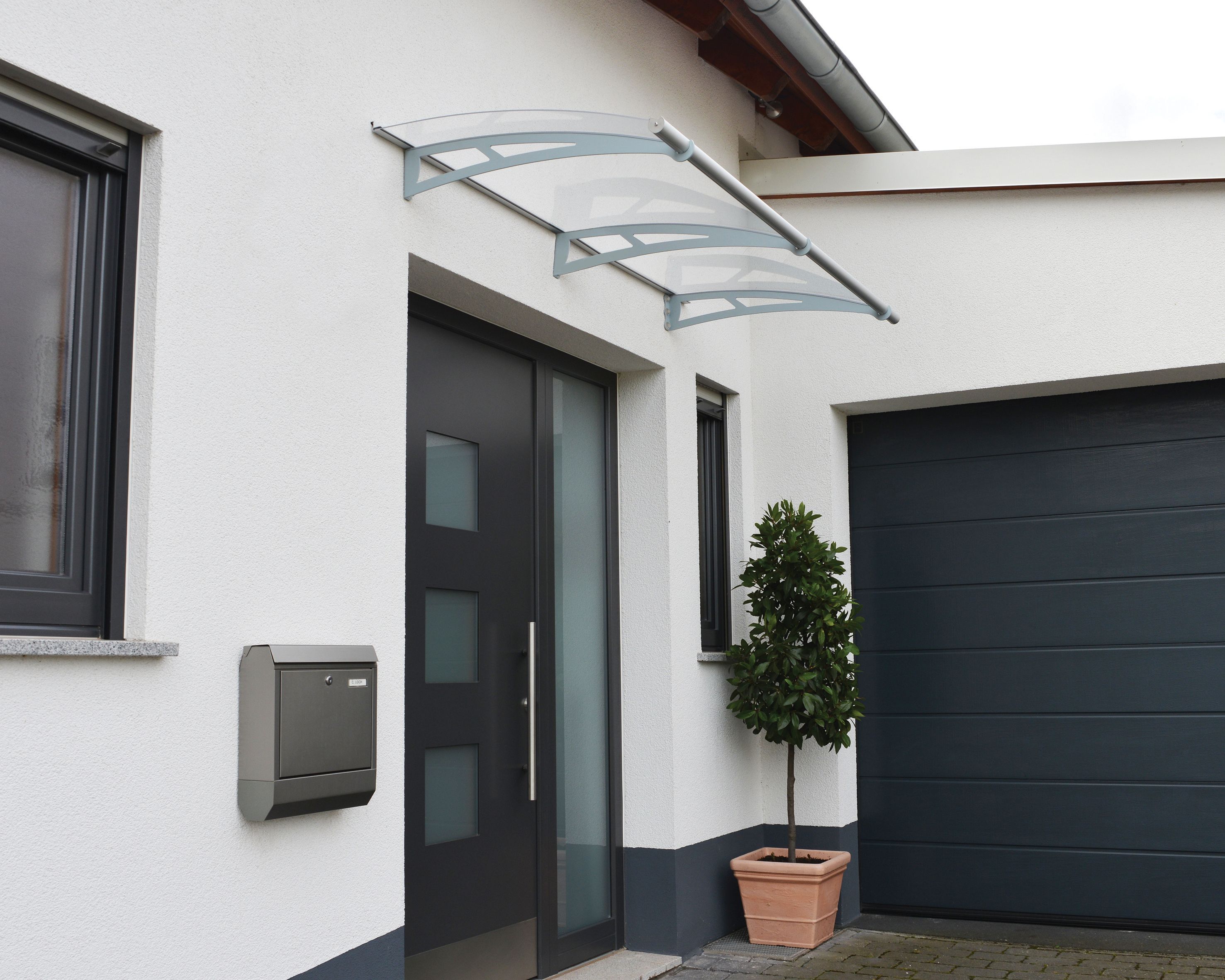 Image of Palram Aquila 2050 Modern Polycarbonate Door Canopy - 915 x 2055mm