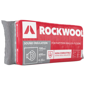 Rockwool Sound Insulation Slab - 100 x 600 x 1200mm