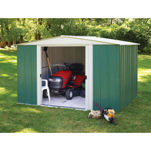 Rowlinson 10 x 8ft Double Door Metal Apex Shed without Floor