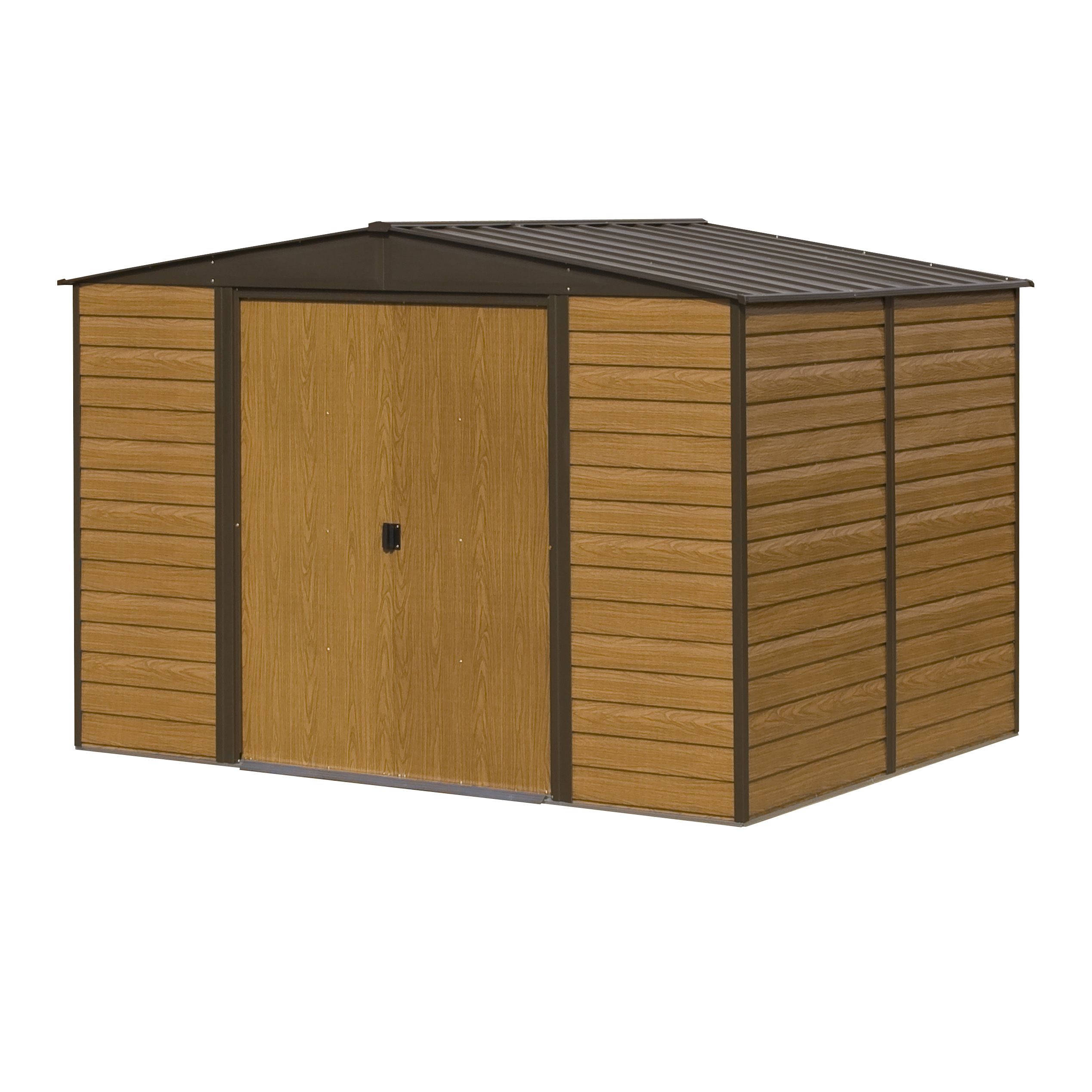 Image of Rowlinson Woodvale 10 x 12ft Large Double Door Metal Apex Shed without Floor