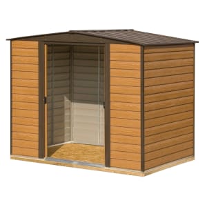Rowlinson Woodvale 10 x 6ft Large Double Door Metal Apex Shed including Floor