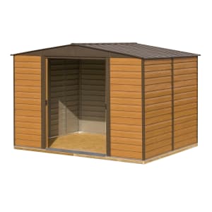 Rowlinson Woodvale 10 x 12ft Large Double Door Metal Apex Shed including Floor