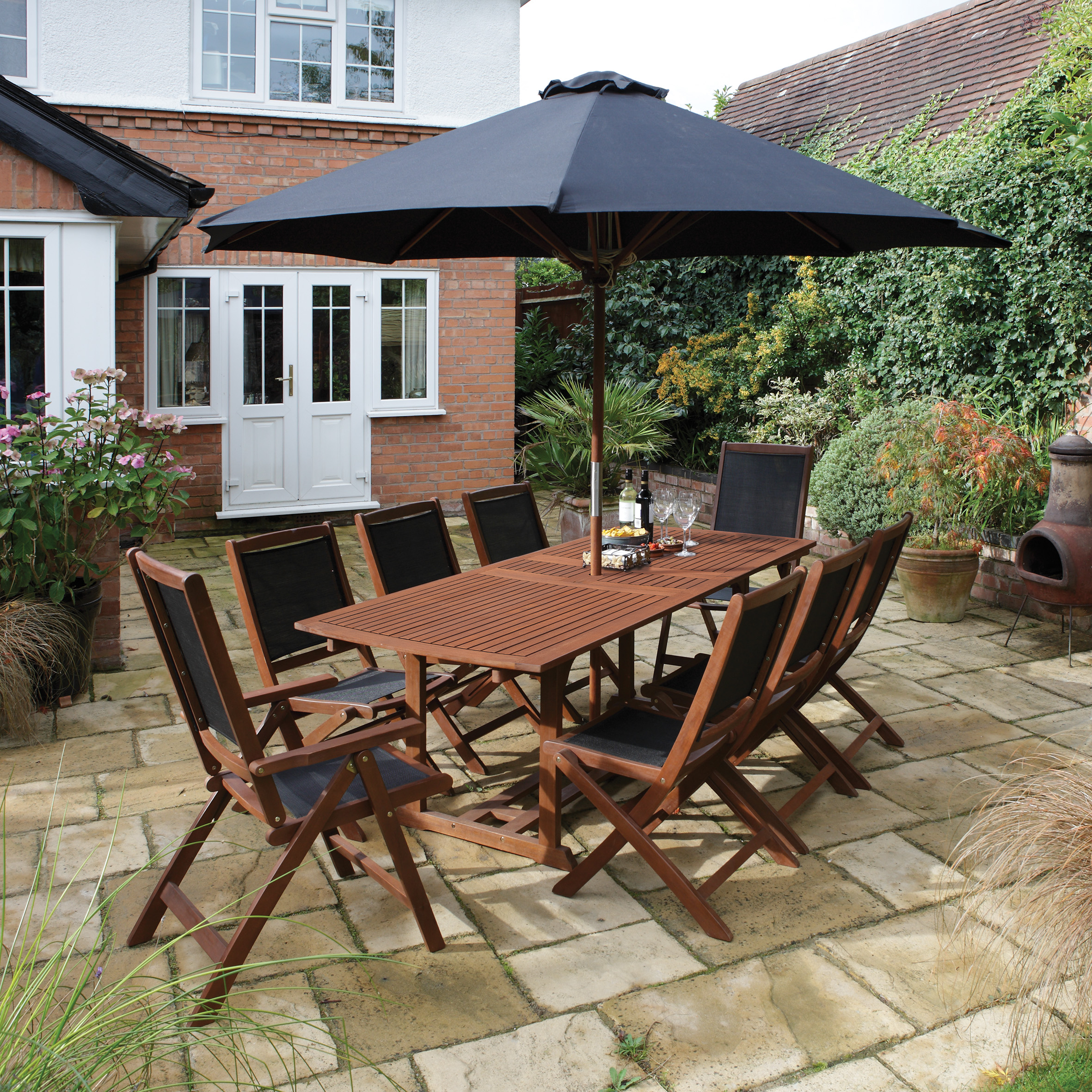 Image of Rowlinson Bali Hardwood Garden Furniture Set