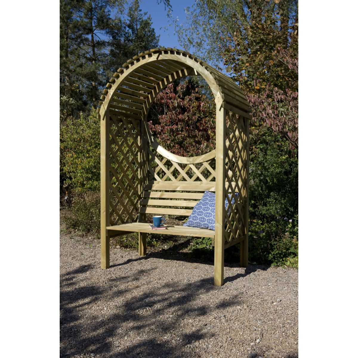 Image of Rowlinson Keswick Curved Roof Trellis Garden Arbour - 1320 x 800mm