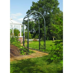 Rowlinson Wrenbury Steel Lattice Curved Garden Arch - 1100 x 610mm