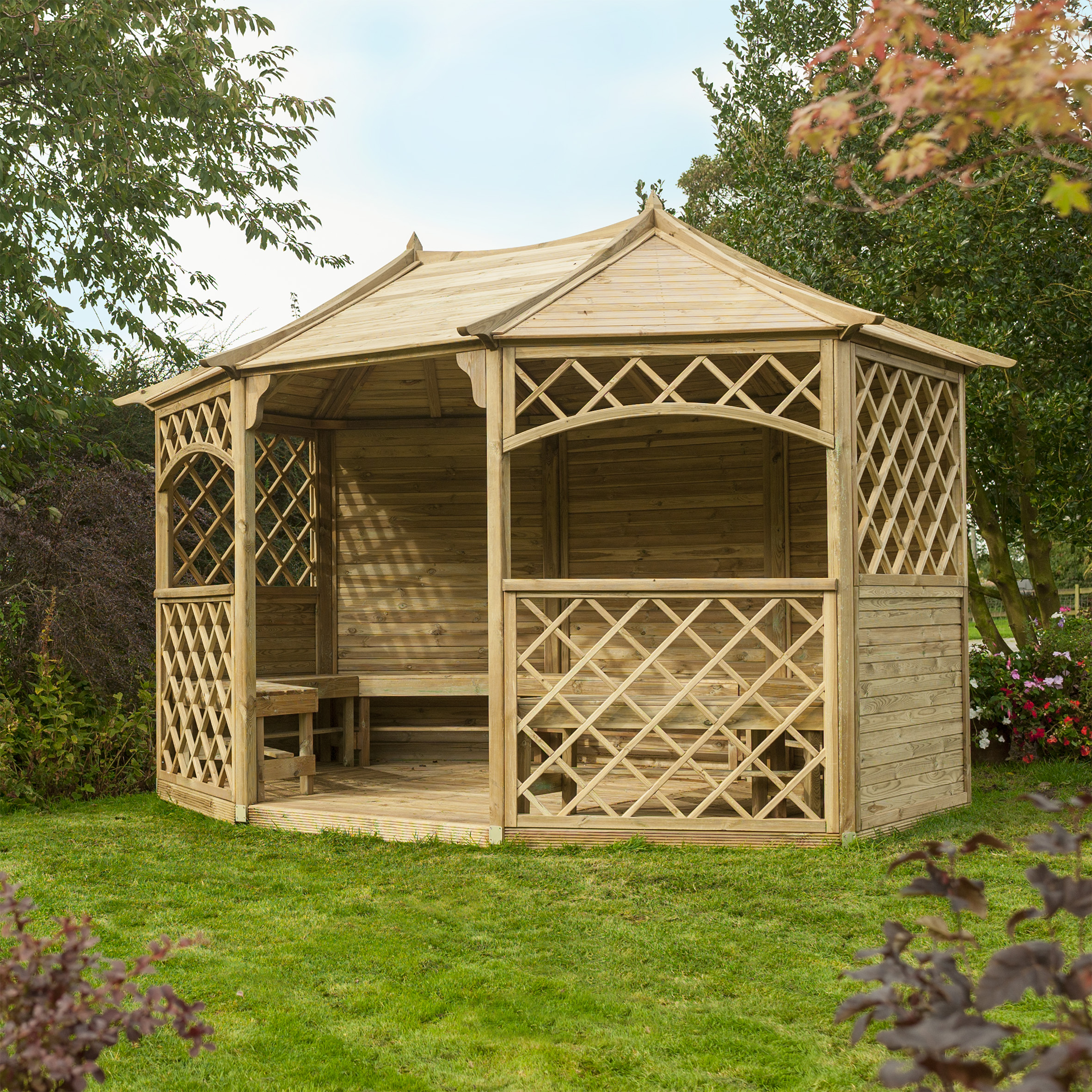 Rowlinson Sandringham Timber Gazebo - 3.94 x 3m