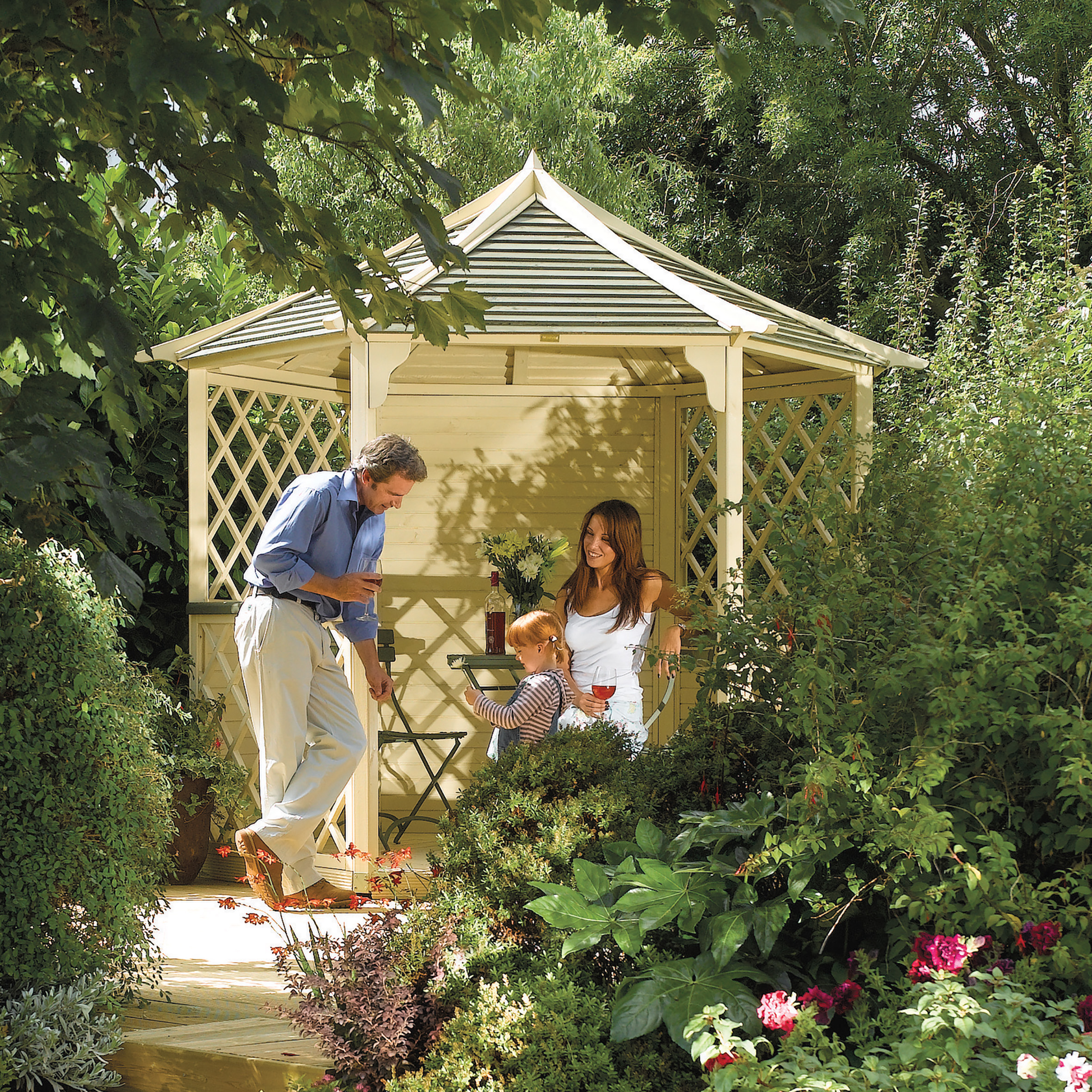 Image of Rowlinson Gainsborough Garden Gazebo - 3 x 2.6m