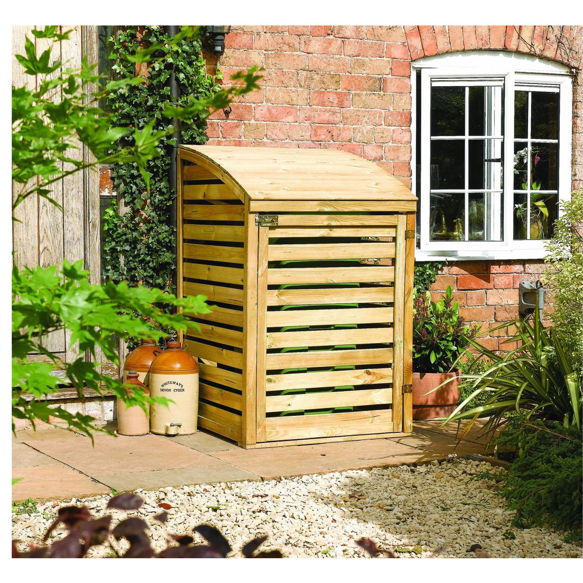 Rowlinson 3 x 3ft Timber Single Wheelie Bin Storage