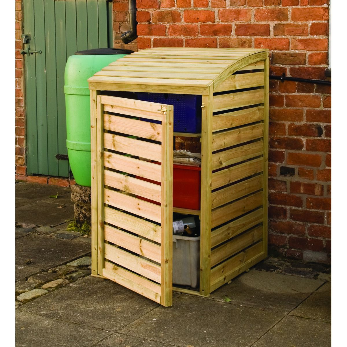 Image of Rowlinson 2 x 3ft Timber Recycling Box Storage