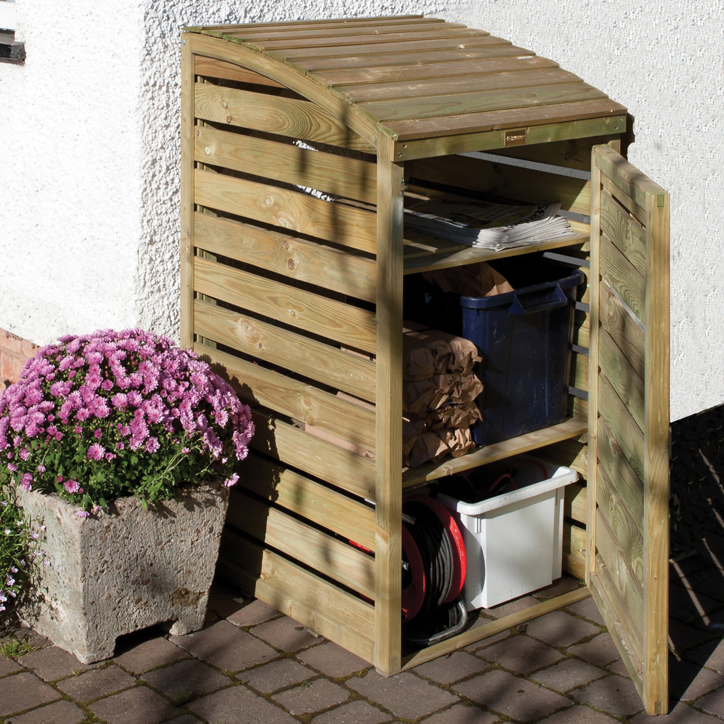 Image of Rowlinson 2 x 3ft Timber Recycling Box Storage