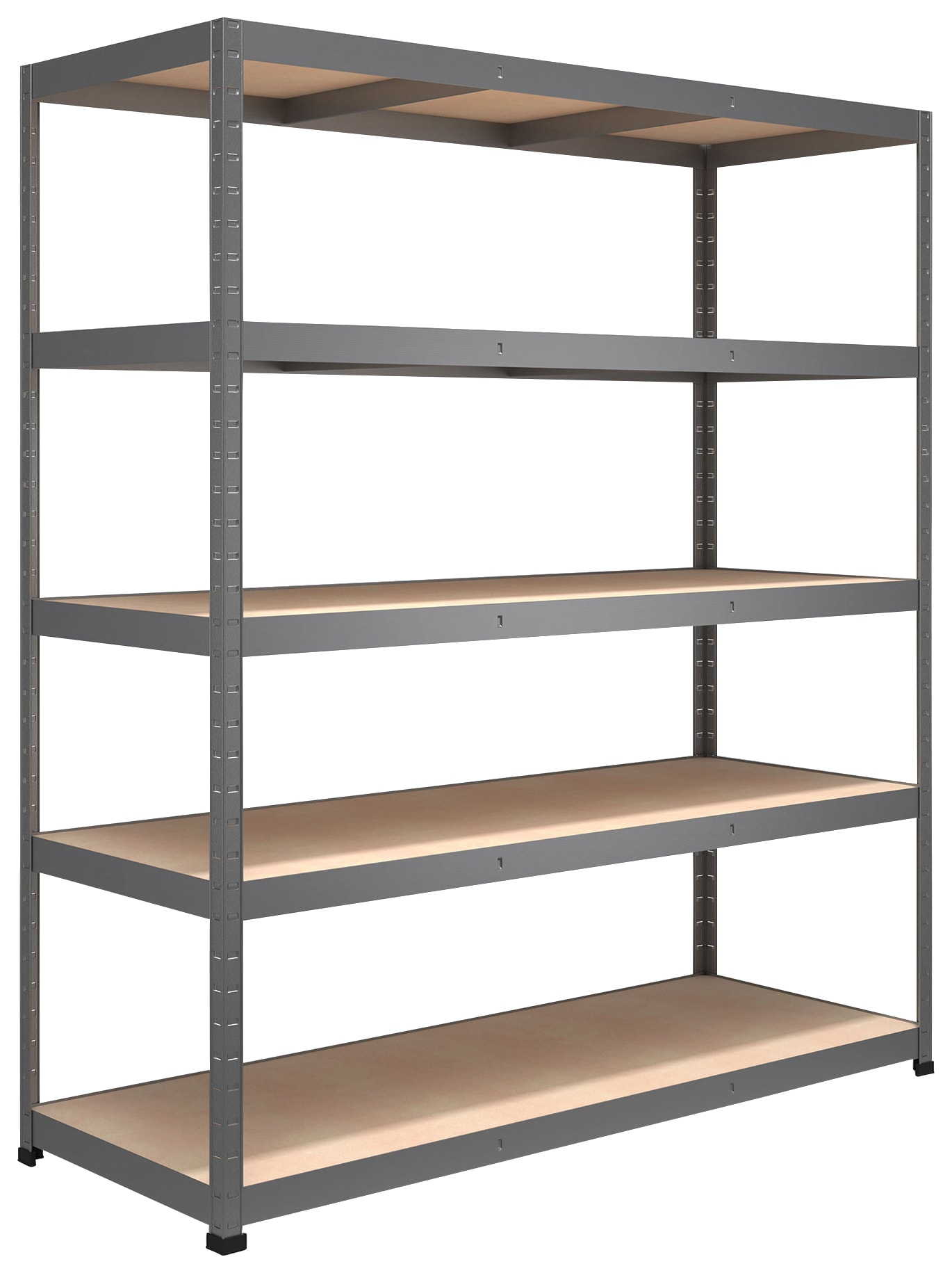 Rb Boss 5 Tier Wood Shelving Kit Galvanised 1800 x 1600 x 600mm 250kg Udl Wickes