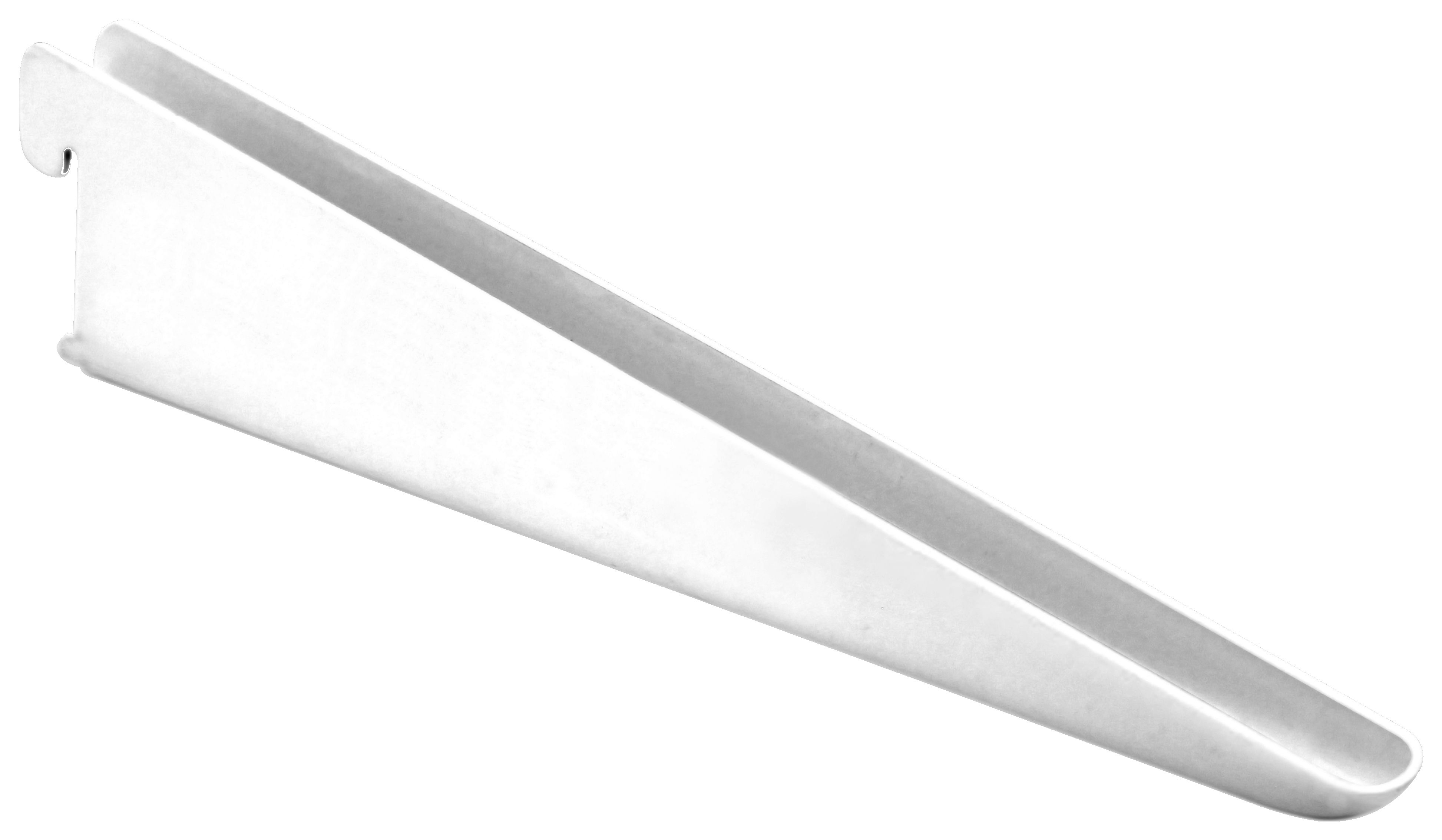 Twin Slot White Shelf Brackets - 270mm - Pack of 10