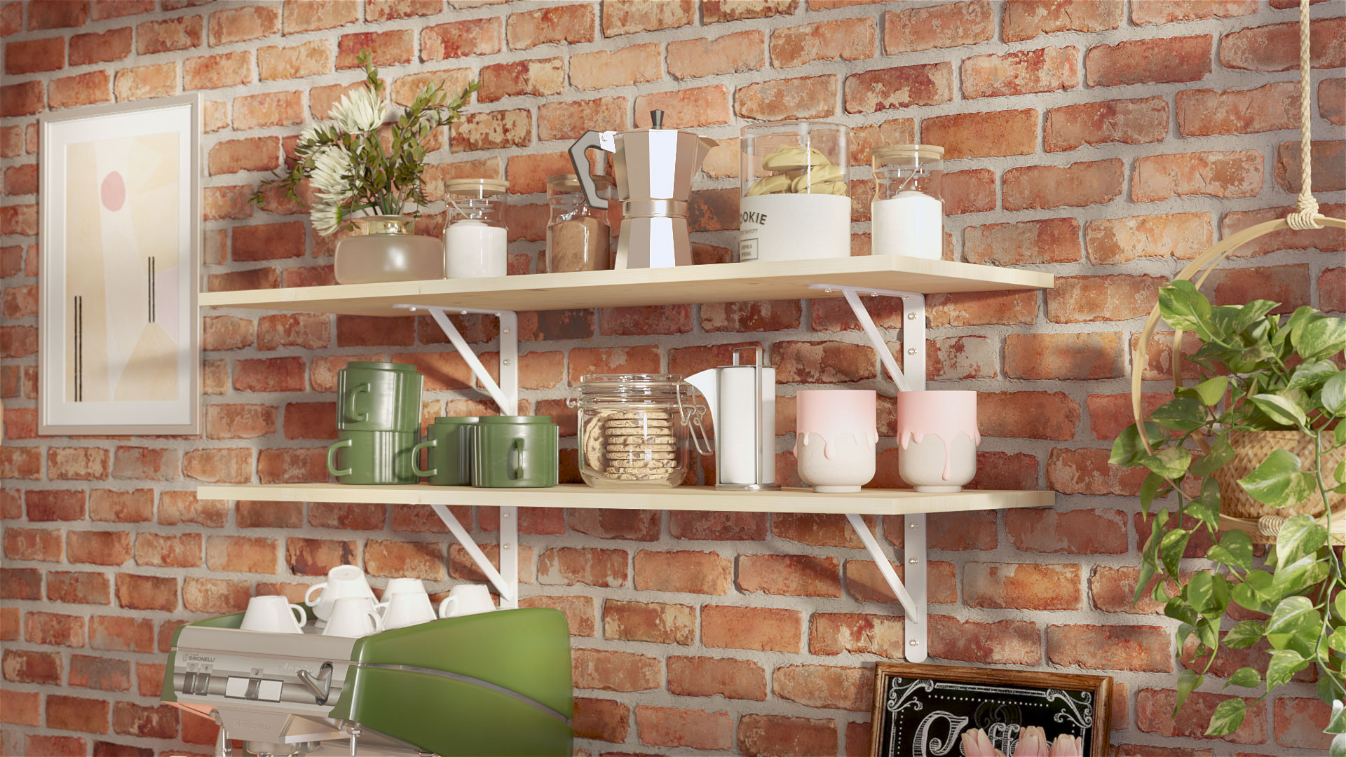 Heavy Duty White Shelf Bracket - 495 x 330mm